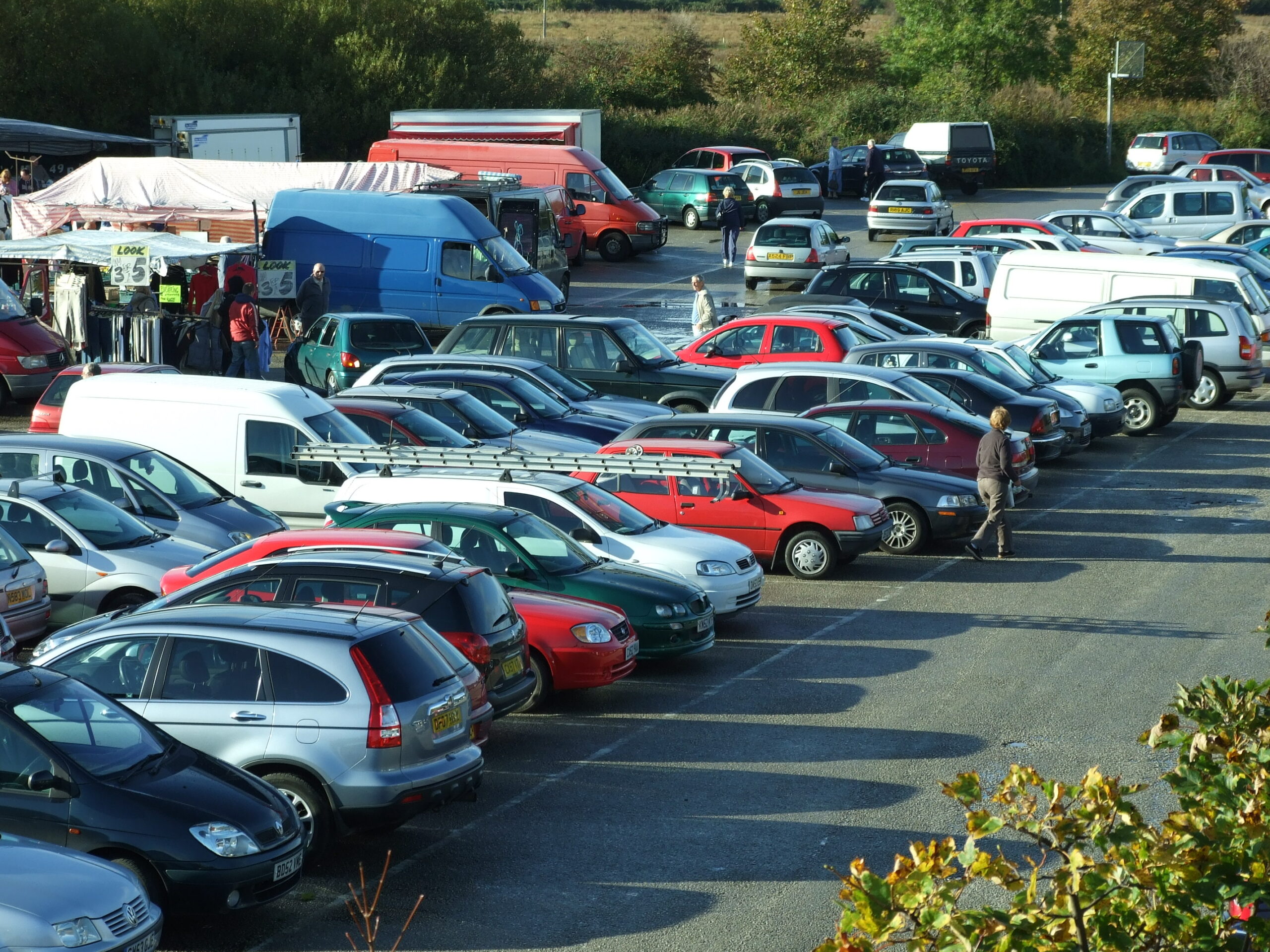 cars parked in a parking area